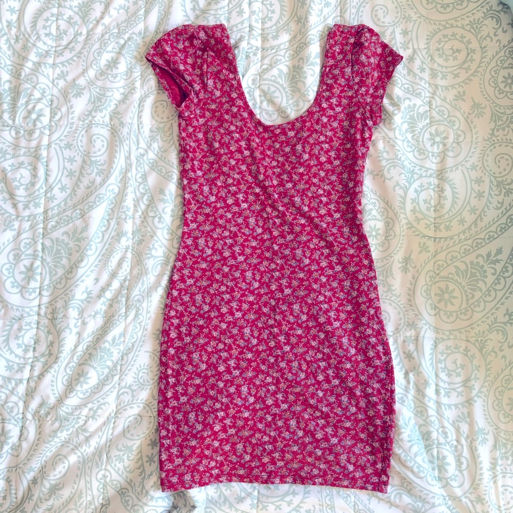 Kimchi Blue Pink Floral mini dress XS like new